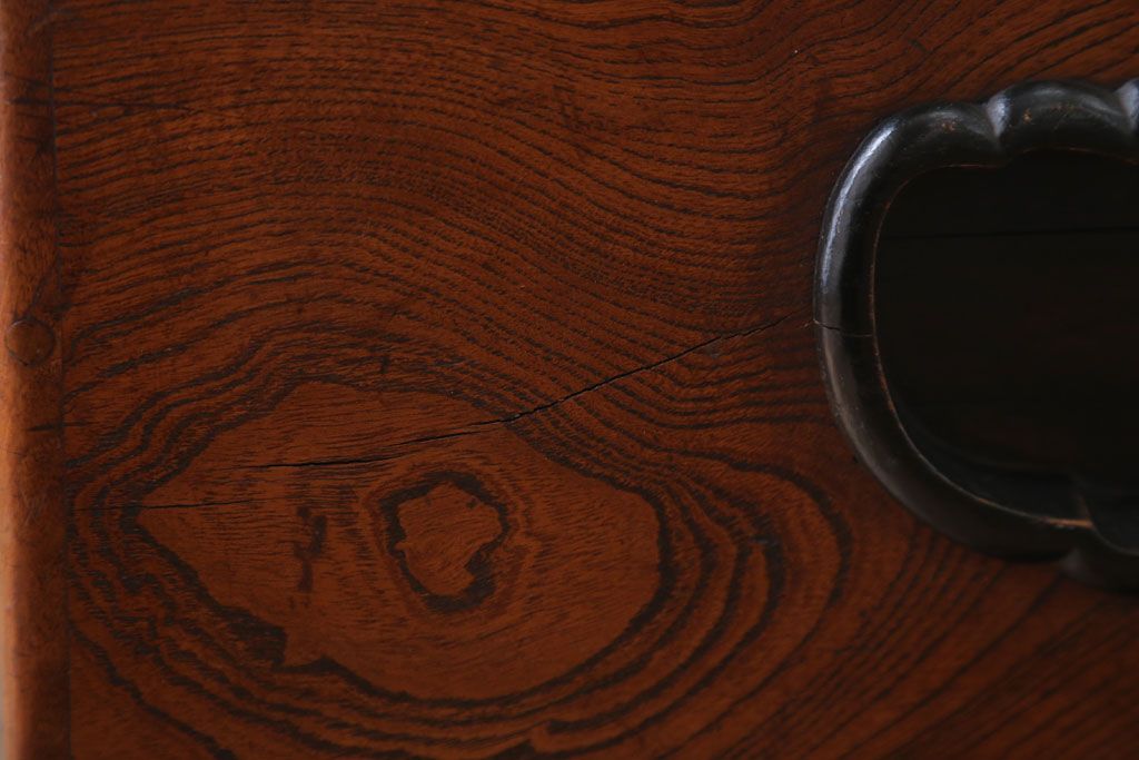 アンティーク雑貨　古民具・骨董　木目が美しい欅材の長火鉢