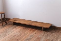 アンティーク家具　和製アンティーク　古い木が味わい深い天板一枚板の裁ち板(3)