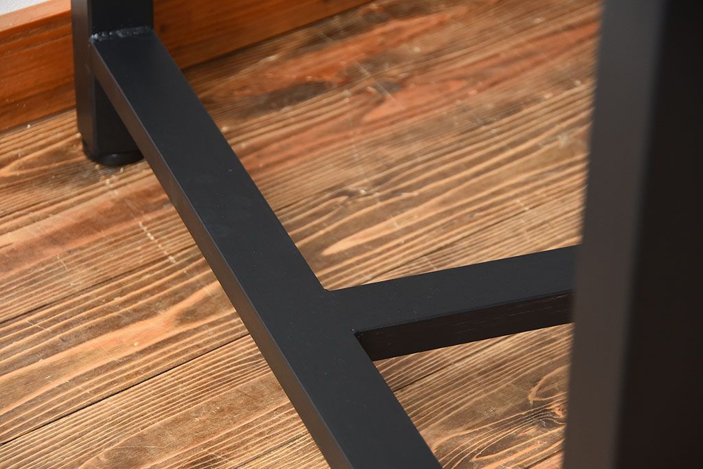 【ラフジュ工房オリジナル・ダイニングテーブル】 ペイントアイアンレッグのダイニングテーブル(鉄脚)(2)
