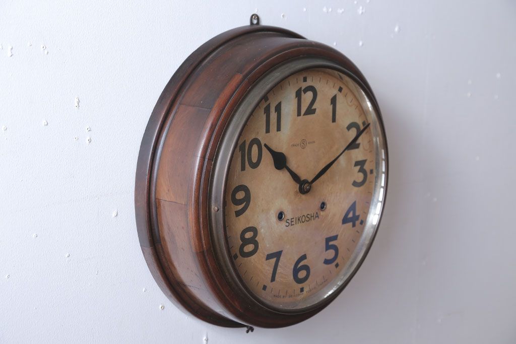 アンティーク雑貨　アンティーク　精工舎(SEIKOSHA)　古い壁掛け時計