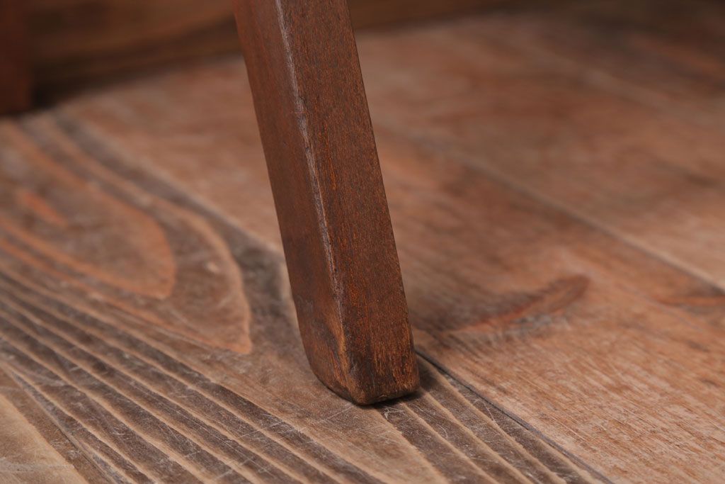 ヴィンテージ家具　ビンテージ　本革座面がおしゃれな木製折り畳みチェア