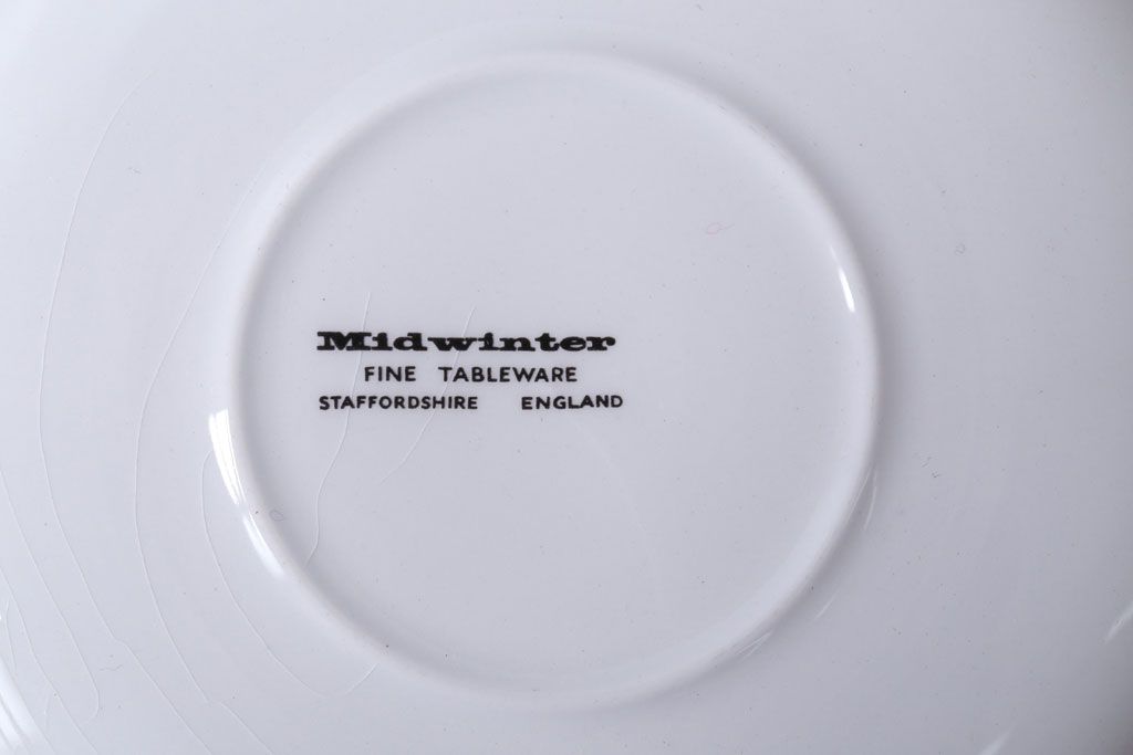 アンティーク雑貨　イギリスビンテージ　MIDWINTER(ミッドウィンター)Bengal(ベンガル)シリーズ　カップ&ソーサー6客セット