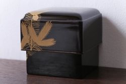アンティーク雑貨　アンティーク　大正〜昭和初期　木製蒔絵小箱(漆器)