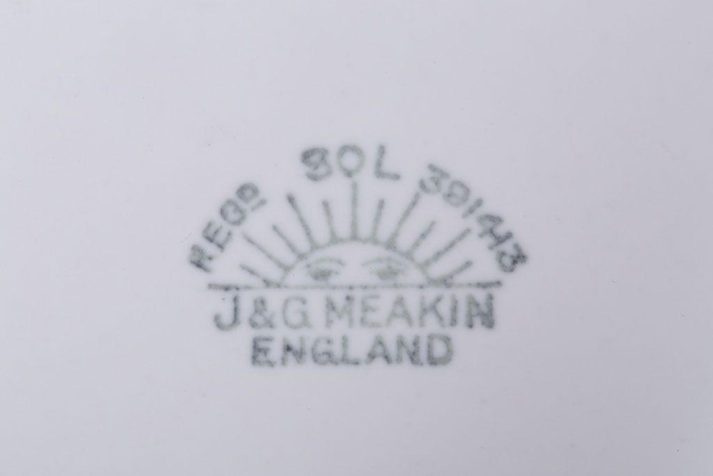 イギリスビンテージ　J&G　MEAKIN(ミーキン)　ROMANY(ロマニー)シリーズ ケーキプレート3枚セット(洋食器)