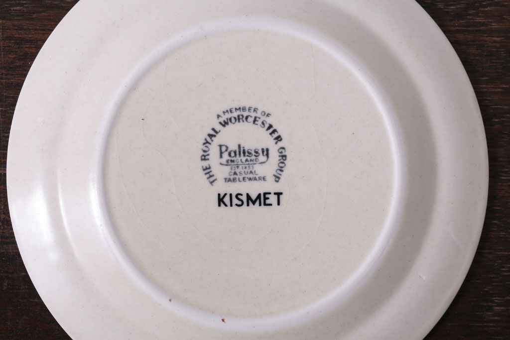 アンティーク雑貨　イギリスビンテージ　Palissy(パリシー)　kismet(キスメット)シリーズ　平皿2枚セット(1)(洋食器)