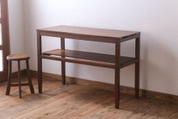 アンティーク家具　和製アンティーク　珍しいデザインの古い作業台(長机)