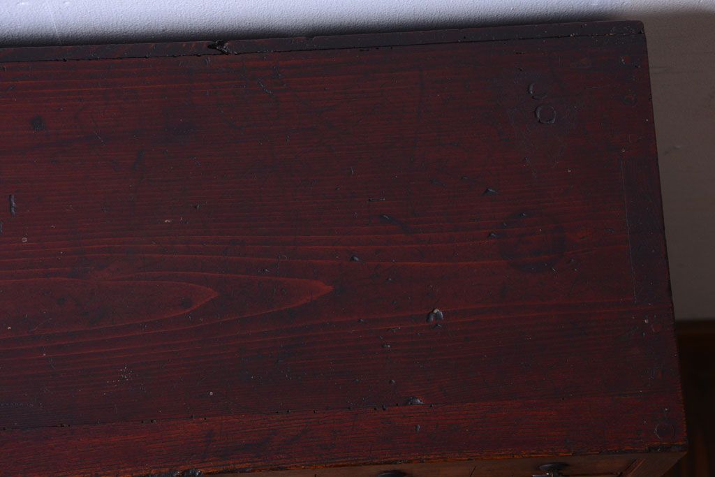 アンティーク家具　古民具・骨董　前面欅材!小ぶりなアンティーク薬箪笥