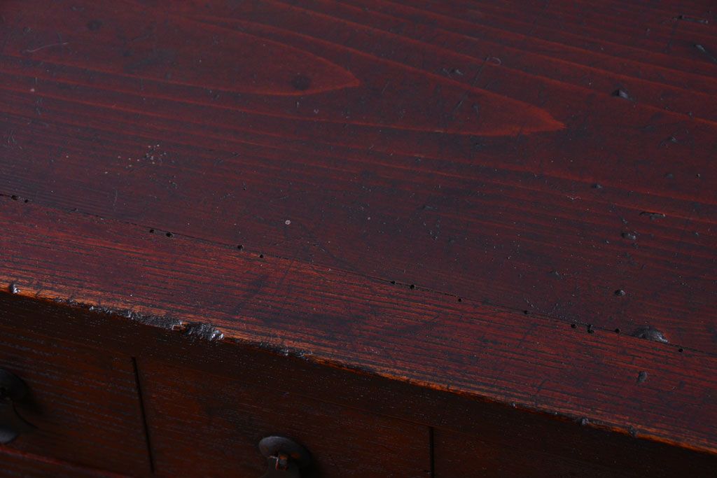 アンティーク家具　古民具・骨董　前面欅材!小ぶりなアンティーク薬箪笥