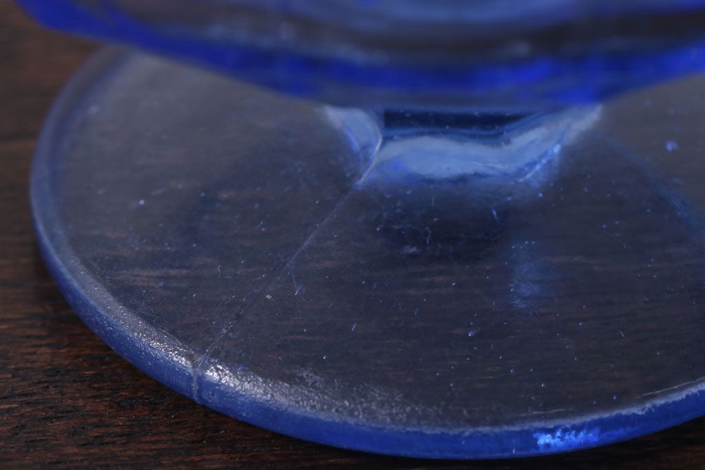 アンティーク雑貨　和製アンティーク　レトロな氷コップ2個セット(プレスガラス)(2)