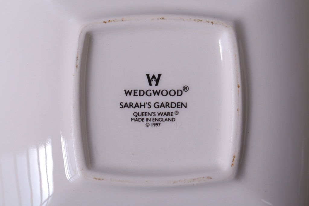 アンティーク雑貨　イギリスWedgwood(ウェッジウッド)　SARAH'S GARDEN(サラズガーデン)　角皿2枚セット(洋食器)