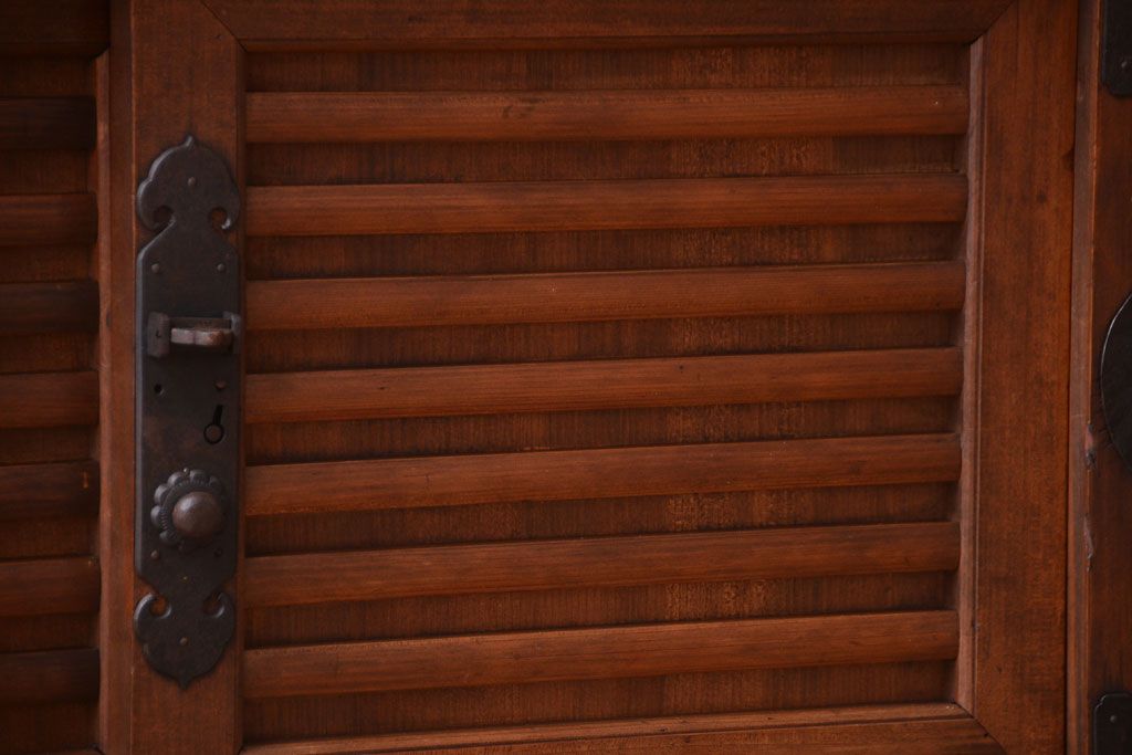 アンティーク家具　古民具・骨董　檜材 大正期のアンティーク帳場箪笥