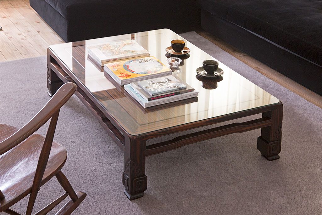 人気直売 縞黒檀テーブル　黒檀座卓　和室　床の間 センターテーブル