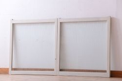アンティーク建具　大正ロマンなお部屋作りにおすすめなガラス窓2枚セット(引き戸、ガラス戸)(R-069368)