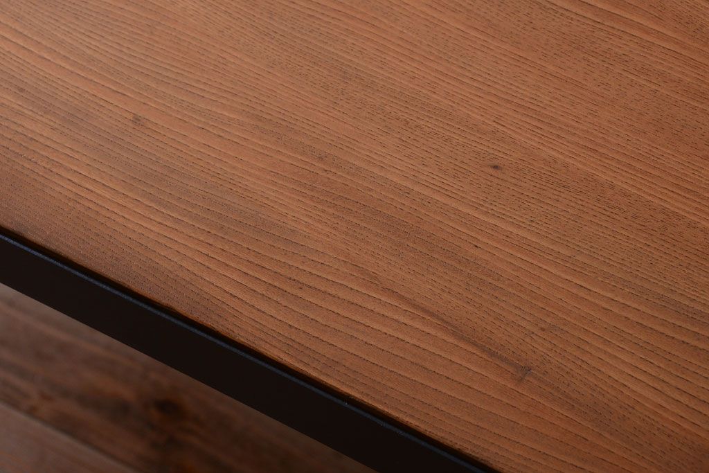 アンティーク家具　アンティーク　天板欅古材の鉄脚ダイニングテーブル(作業台)(2)