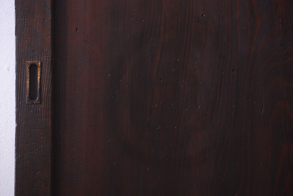 古民具・骨董　古い木味のアンティーク板戸1枚(2)(建具)