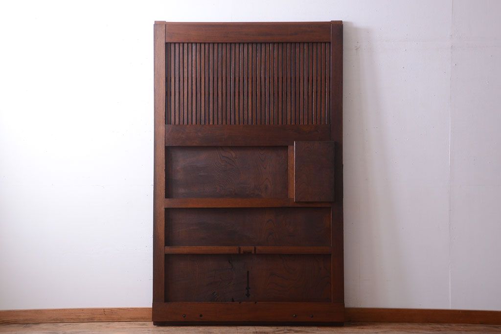 和製アンティーク　玉杢一枚板の総欅蔵戸