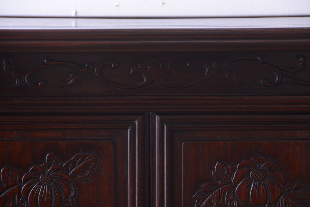 アンティーク家具　古民具・骨董　大正　上質な古作の唐木飾り棚