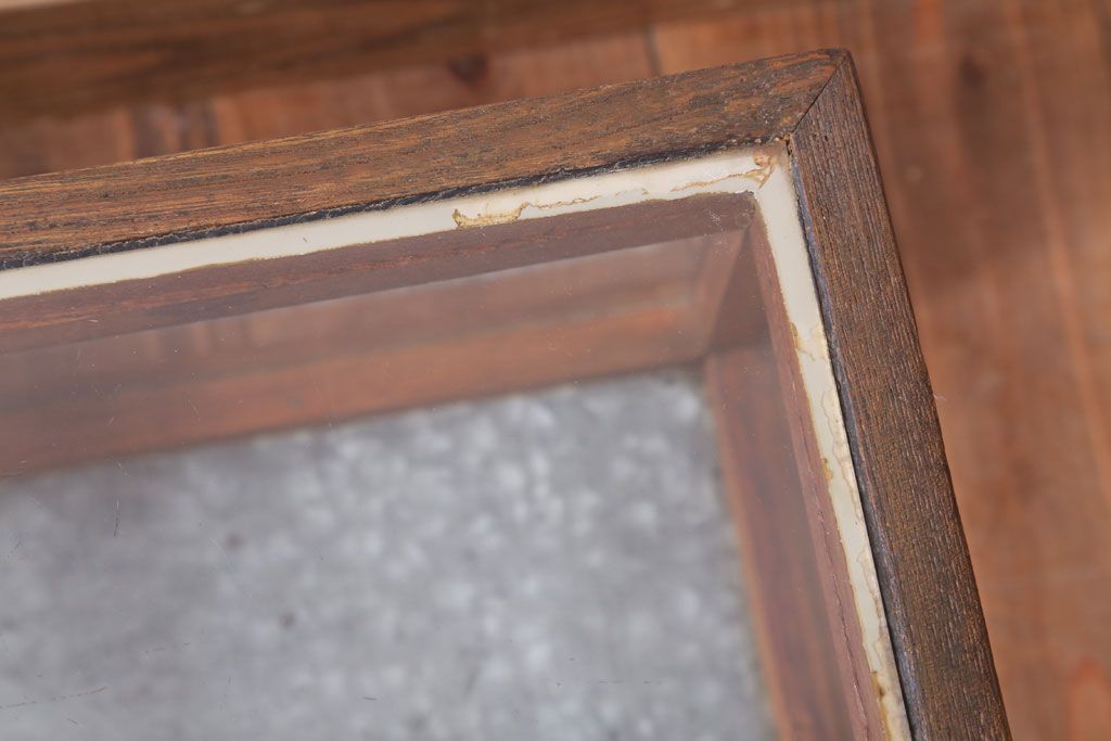 レトロ家具　昭和レトロ　古い木の小ぶりなガラスケース(ショーケース)
