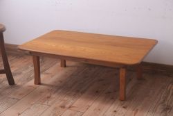 アンティーク家具　アンティーク　古い木のシンプルなちゃぶ台(センターテーブル)(2)