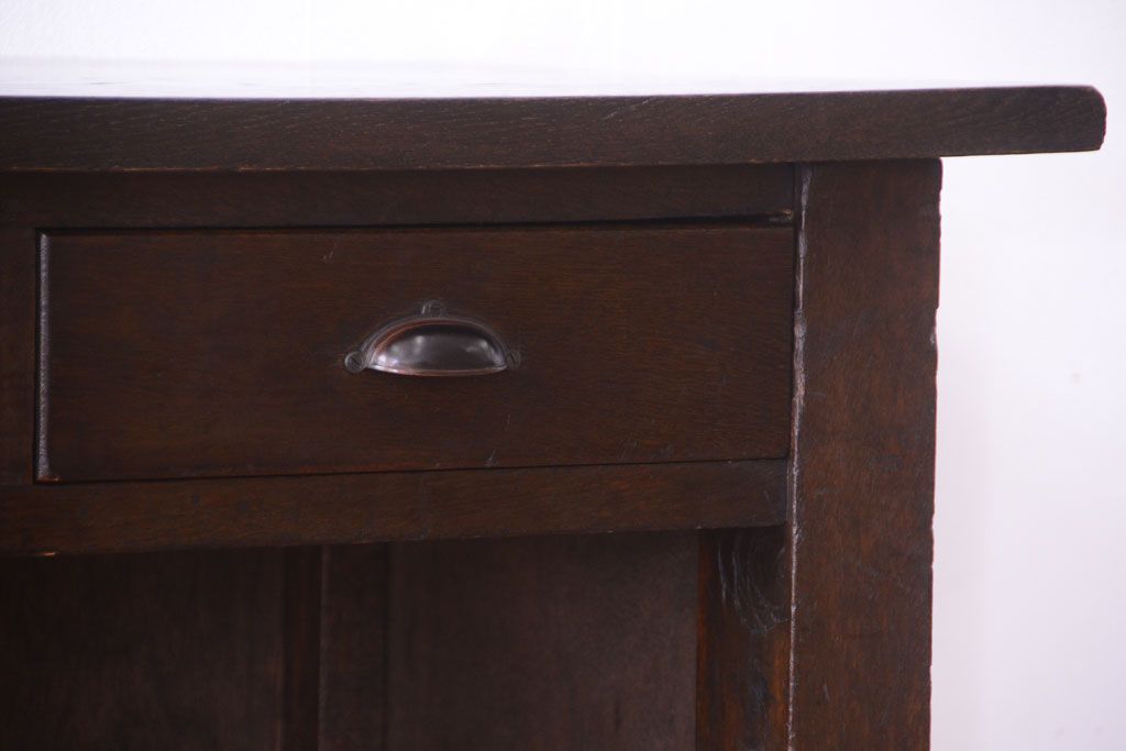 アンティーク家具　アンティーク　特大!古いナラ材製のカウンターテーブル(2)