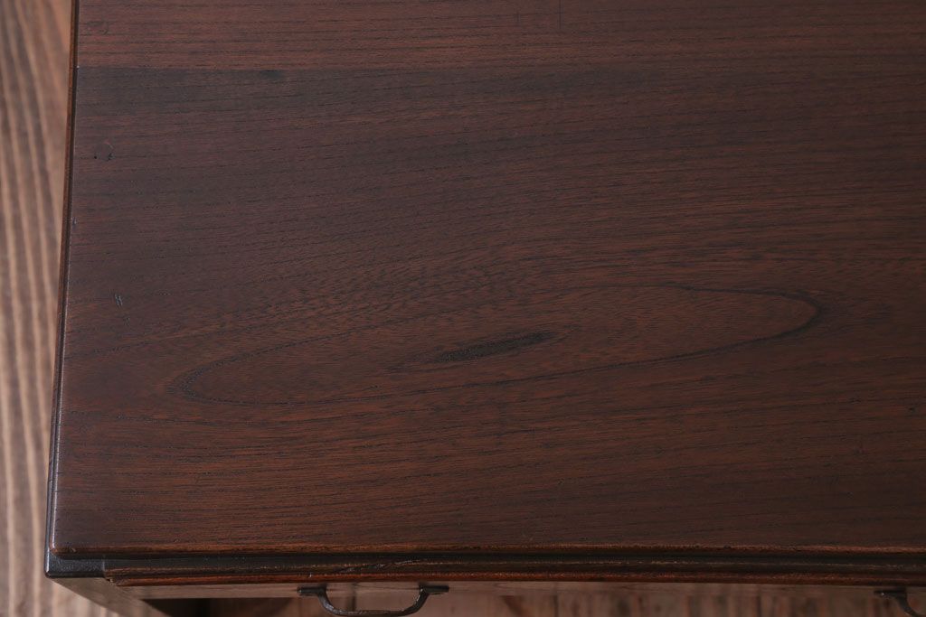 レトロ家具　昭和レトロ　古い欅材の片袖文机
