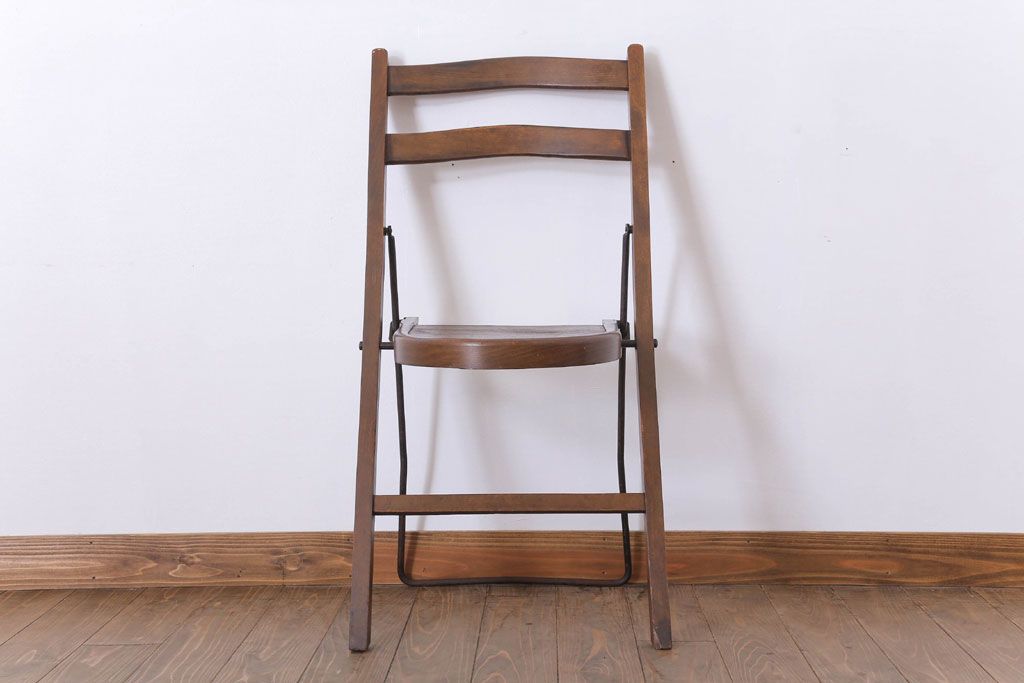 アンティーク家具　イギリスアンティーク　折りたたみ椅子(フォールディングチェア)(1)