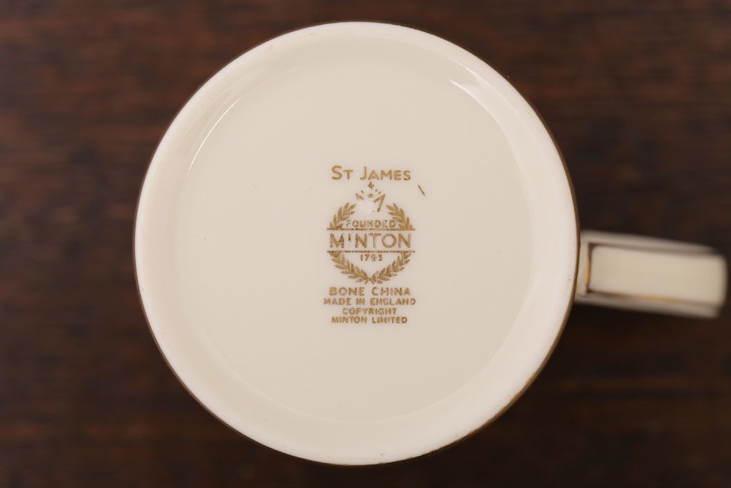 イギリスビンテージ　minton(ミントン) ST James(セントジェームズ)　トリオ3客セット(洋食器)(1)