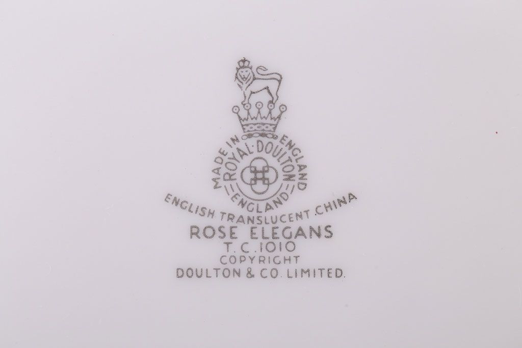 【T様ご成約済・ご決済用】ROYAL DOULTON(ロイヤルドルトン)　ROSE ELEGANS(ローズ・エレガンス)　深皿4枚セット(洋食器)