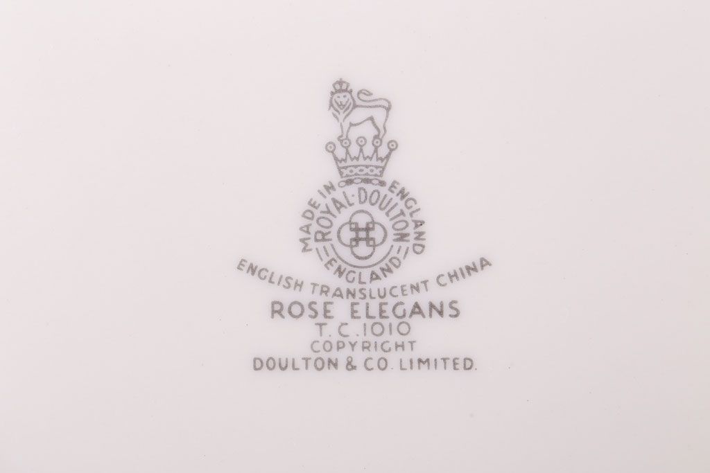 【T様ご成約済・ご決済用】ROYAL DOULTON(ロイヤルドルトン)　ROSE ELEGANS(ローズ・エレガンス)　ディナープレート4枚セット(皿・洋食器)(1)