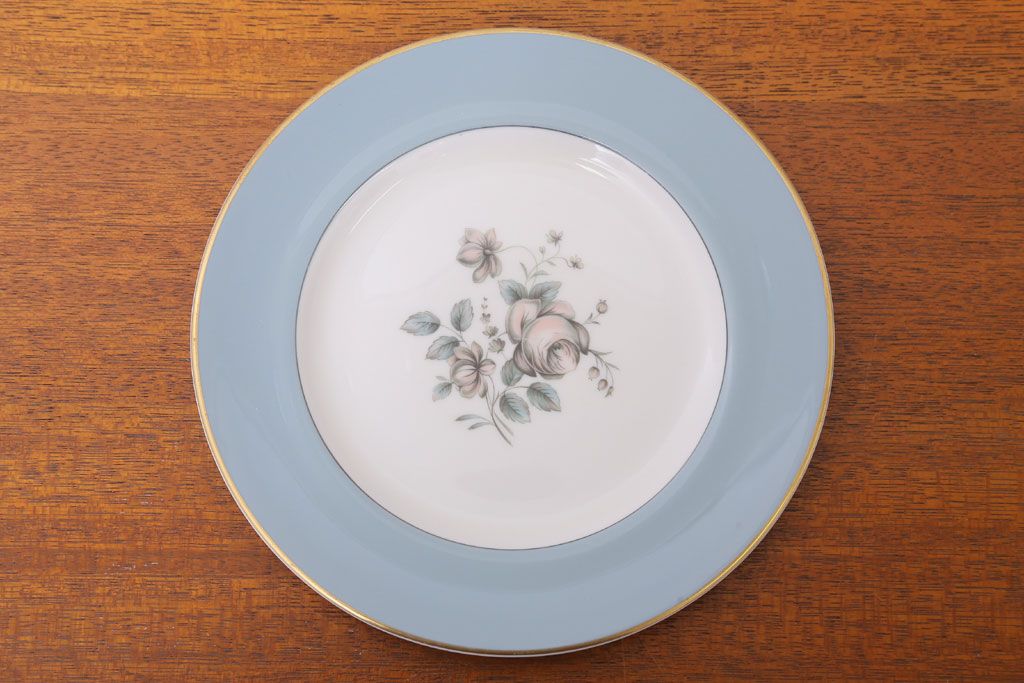 ROYAL DOULTON(ロイヤルドルトン)　ROSE ELEGANS(ローズ・エレガンス)　サラダプレート4枚セット(皿・洋食器)(1)