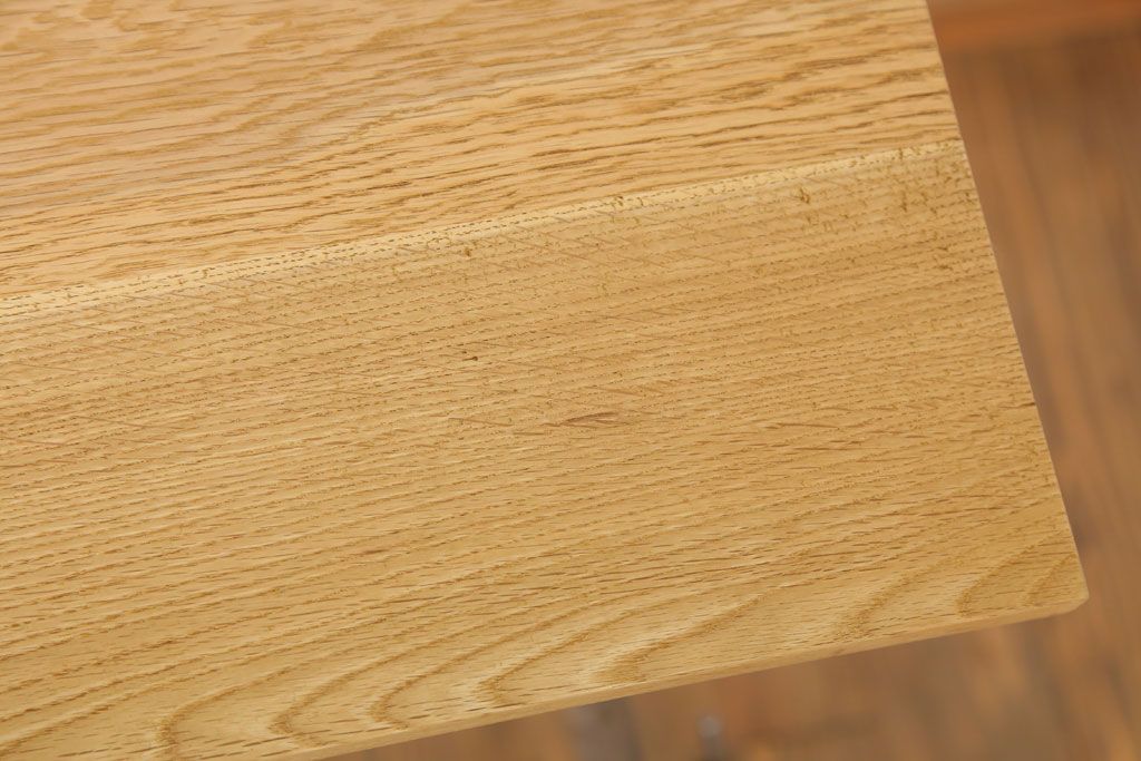 ラフジュ工房オリジナル　鉄脚　ナラ材製折りたたみテーブル(作業台)(3)