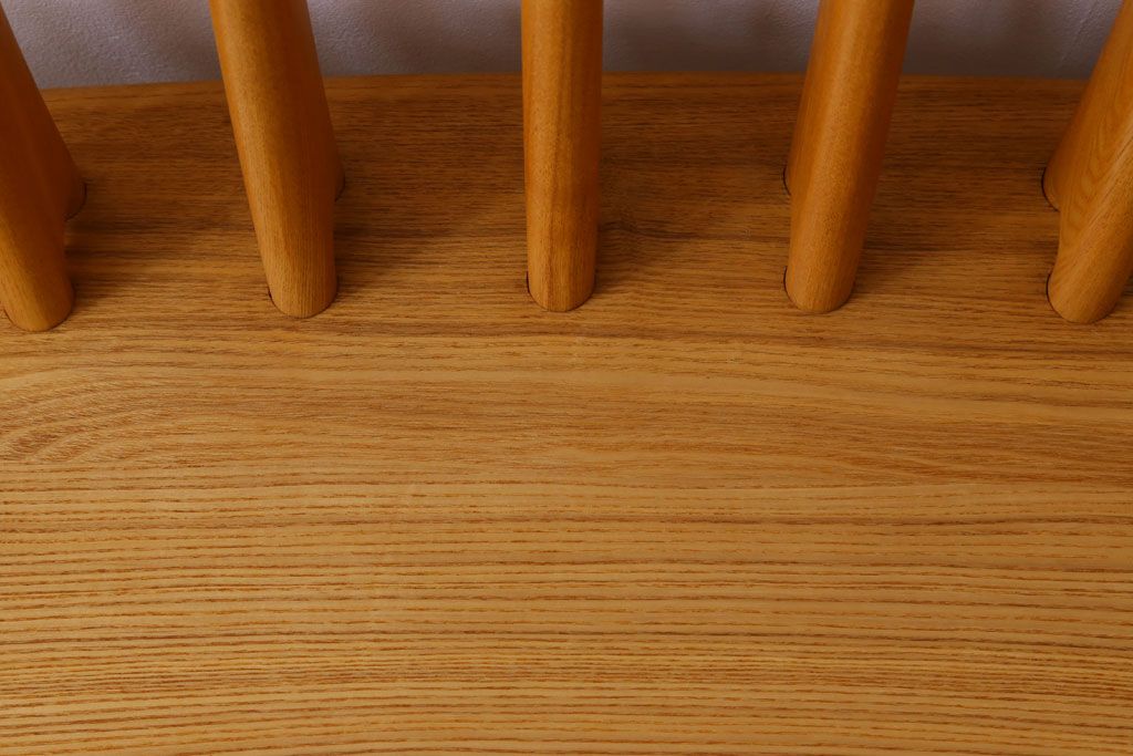 中古　タモ材製　無垢材のお洒落な3人掛けソファ(ベンチ)