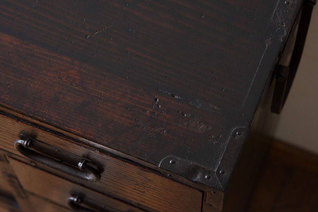 アンティーク家具　アンティーク　明治大正期の古い帳場箪笥