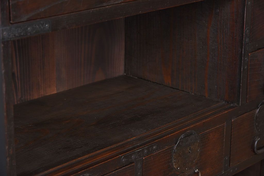 アンティーク家具　アンティーク　明治大正期の古い帳場箪笥