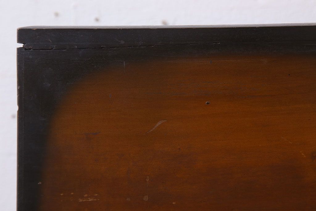 アンティーク雑貨　古い木製のレトロなアンティーク裁縫箱(小引き出し)(2)