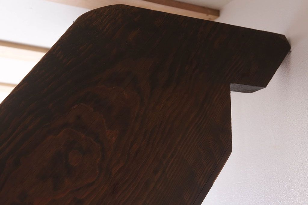 アンティーク雑貨　アンティーク　松材製　厚手素材!古い御屋敷の大型木製階段(10段)