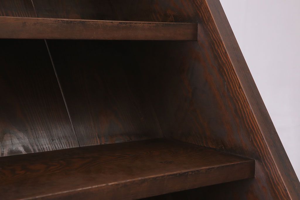 アンティーク雑貨　アンティーク　松材製　厚手素材!古い御屋敷の大型木製階段(10段)