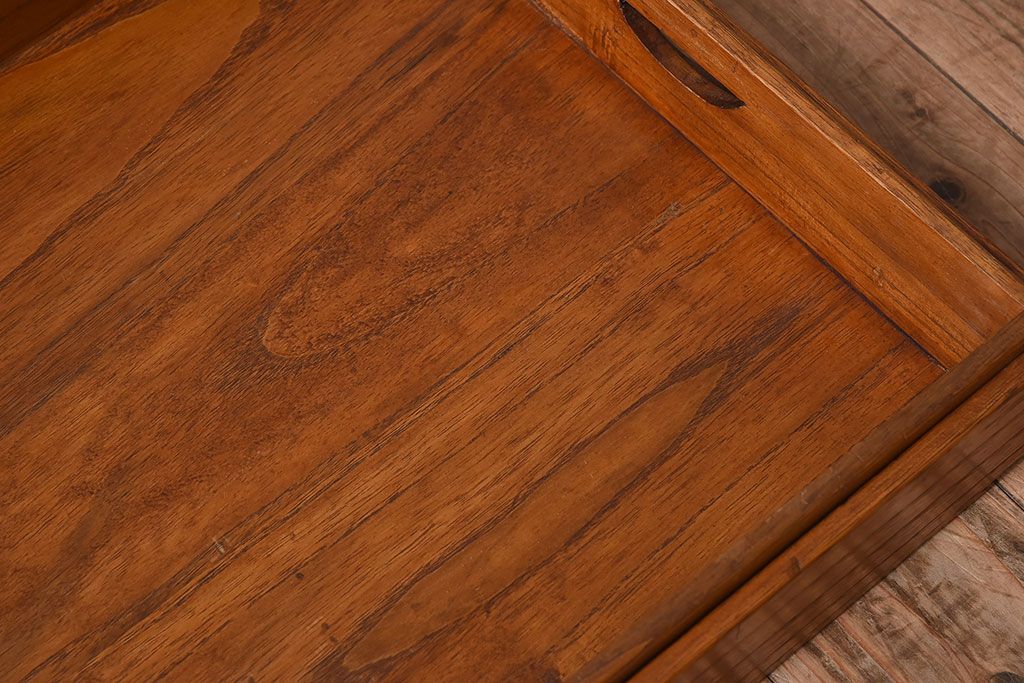 アンティーク雑貨　総桐材　古い木製のアンティーク衣装盆2つセット(トレー)