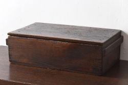 アンティーク雑貨　和製アンティーク　明治大正期　古い木味の小箱(木箱・収納箱)(3)