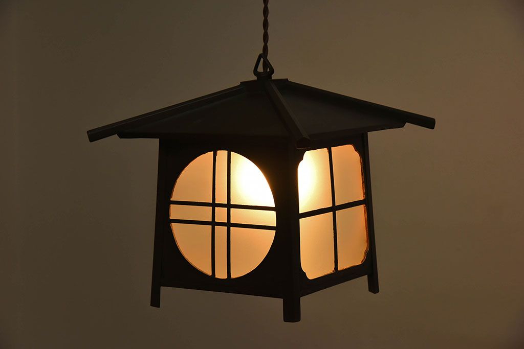 和製アンティーク　和モダンな吊り灯ろう照明(灯籠)(2)