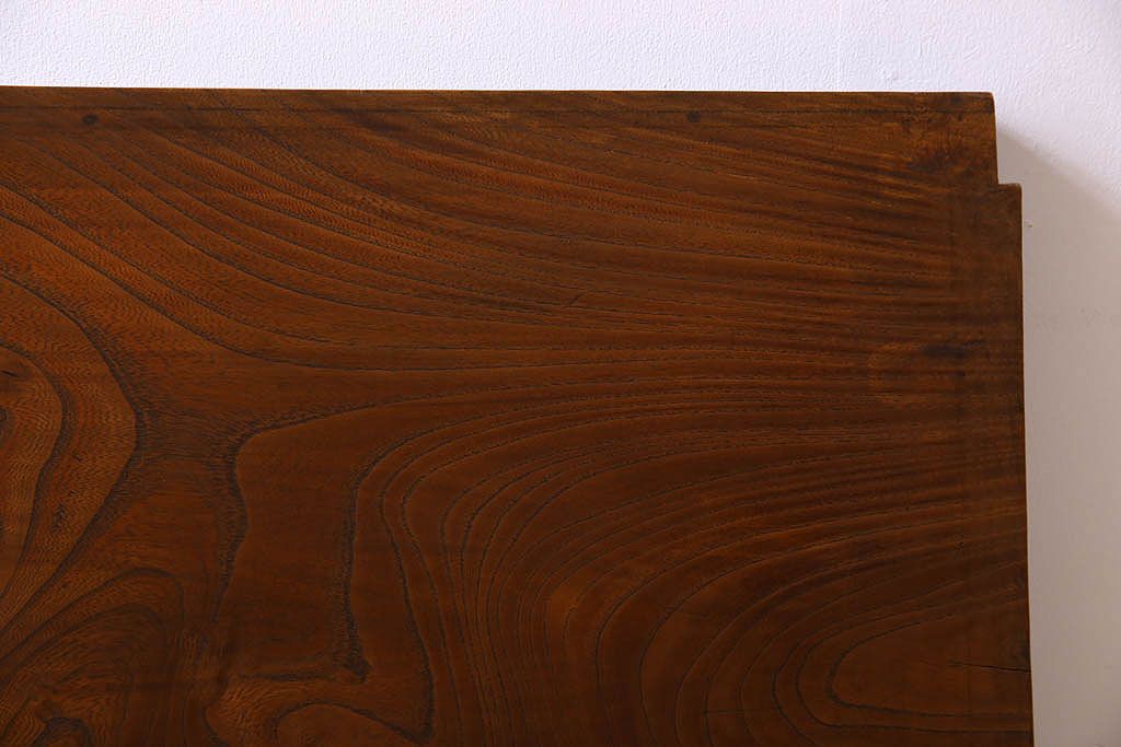 アンティーク雑貨　明治大正期　古材　アンティーク　欅の一枚板　30mm厚(2)(材料)