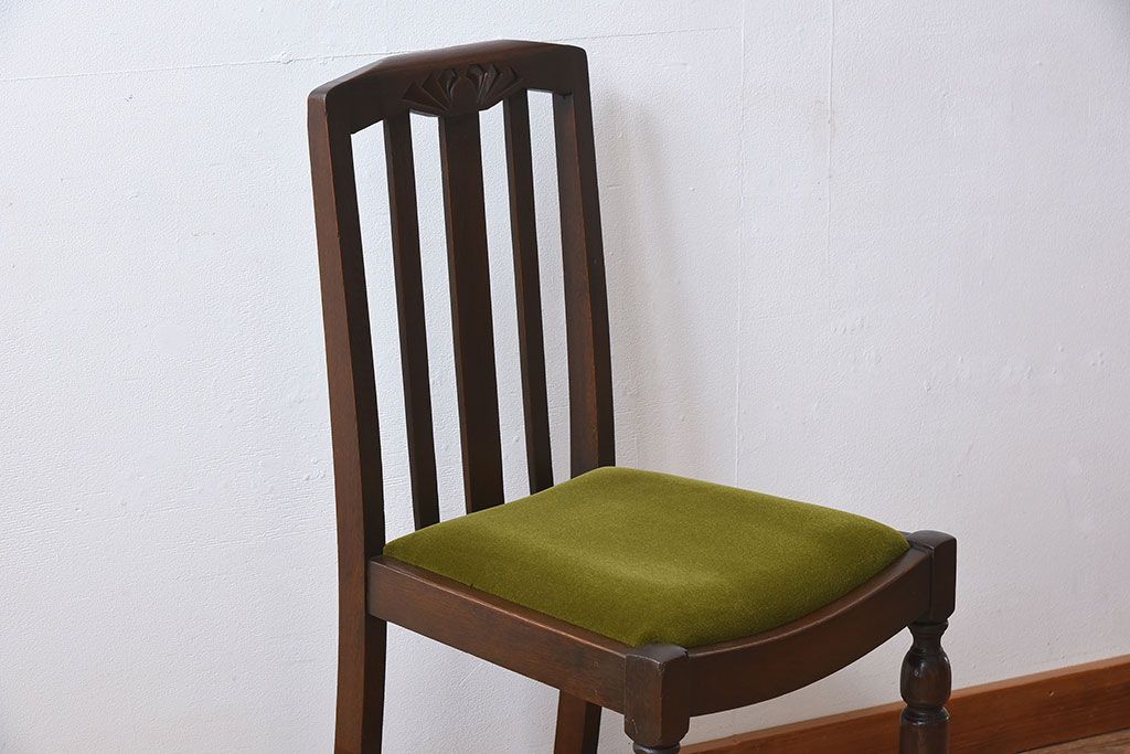 アンティーク家具　イギリスアンティーク　オーク材製の上品なダイニングチェア(椅子)(1)