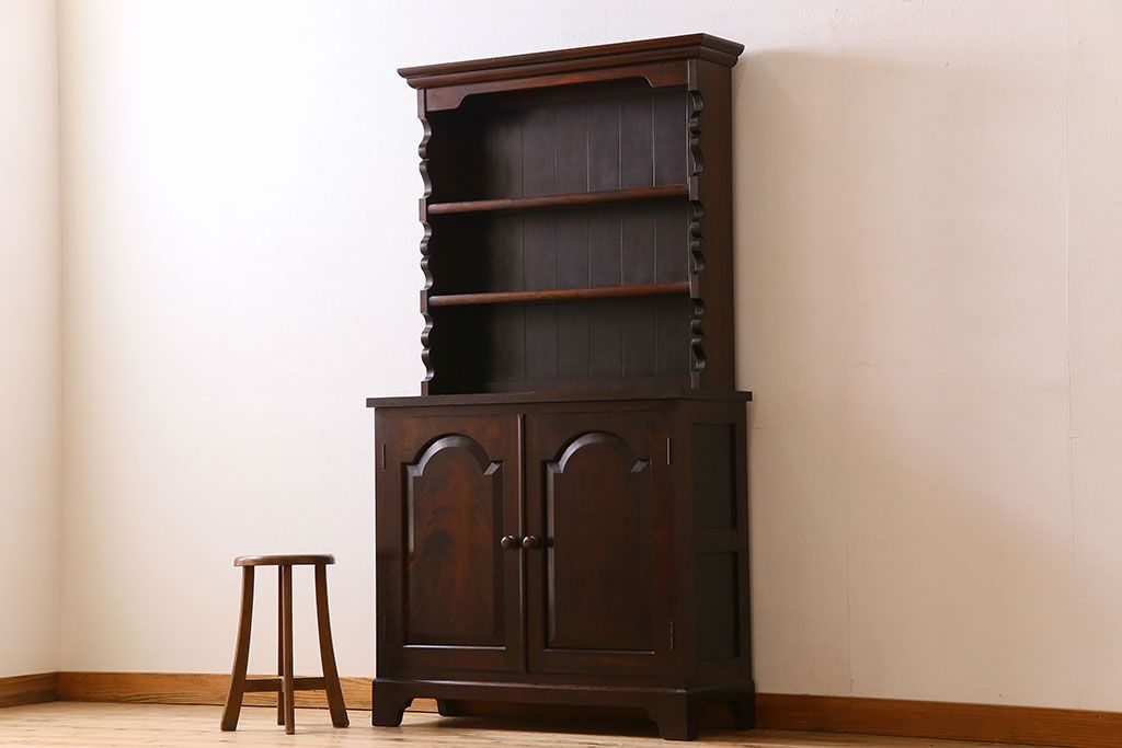 【再入荷】 ビンテージ ラフジュ工房 | 皿棚(カップボード) #36型 松本民芸家具 食器棚・キッチンカウンター