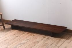 アンティーク家具　栃の木材　和製アンティーク　天板一枚板!古い裁ち板(テーブル・ローボード)