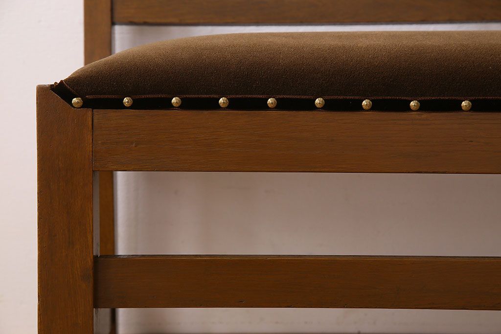 アンティーク家具　和製アンティーク　大正ロマンな雰囲気漂う上品なベンチ