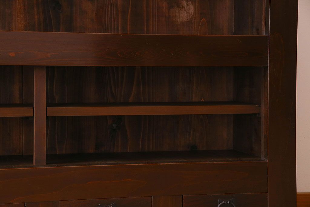 アンティーク家具　古民具・骨董　五尺 透かし彫りが雅な水屋箪笥サイドボード(テレビボード)