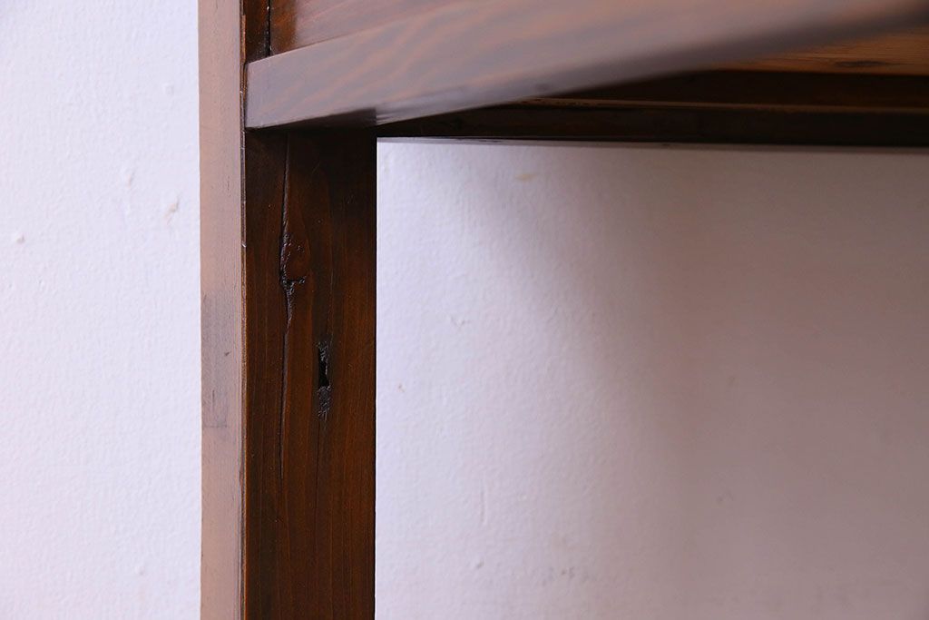 アンティーク家具　和製アンティーク　昭和期　パイン材の平机(デスク)