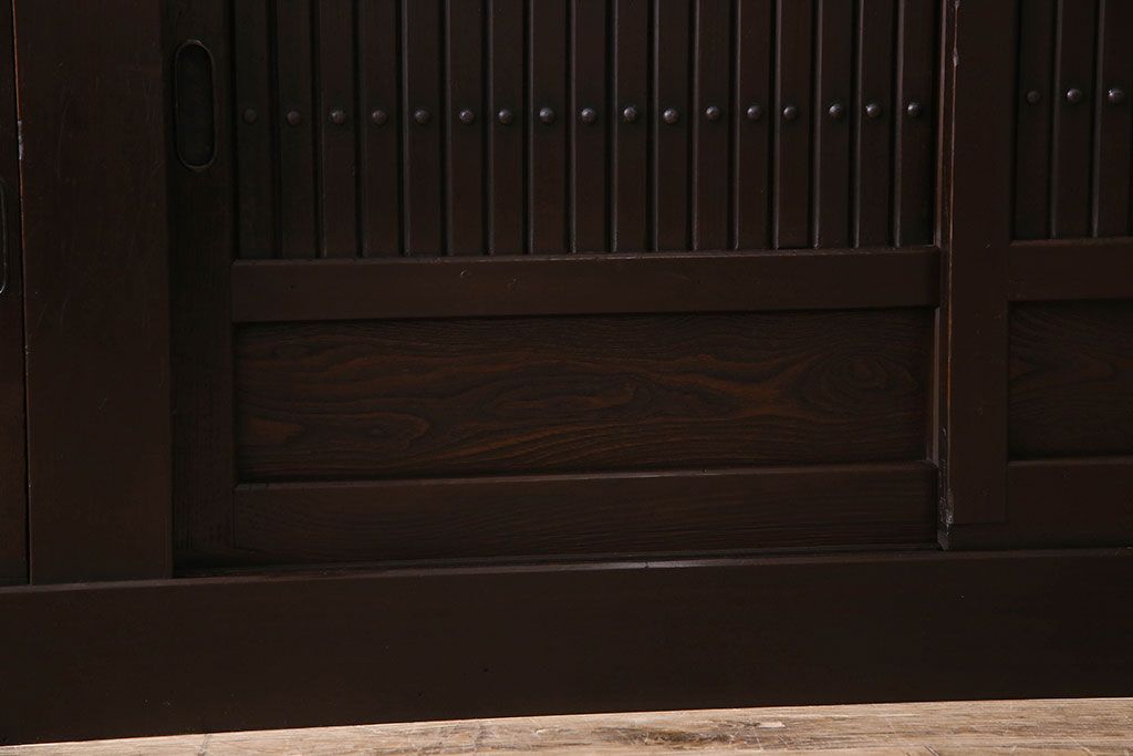 アンティーク家具　明治期　六尺　水屋箪笥ローボード(サイドボード、テレビ台、キャビネット、収納棚)