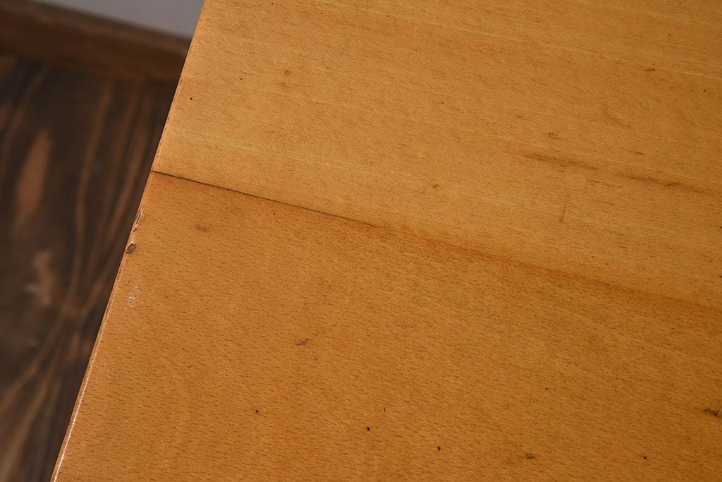 ヴィンテージ家具　イギリスビンテージ　ビーチ材　温か味のある色味が素敵な折り畳みデスク(机、在宅ワーク、在宅用作業台)(1)