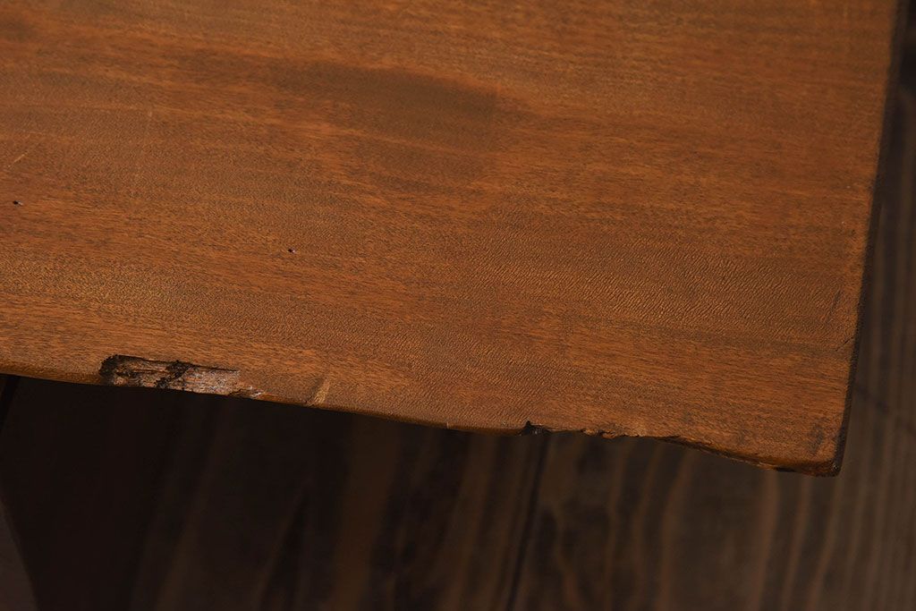 アンティーク雑貨　和製アンティーク　栃の木一枚板　和の趣溢れる裁ち板(文机、ローテーブル)